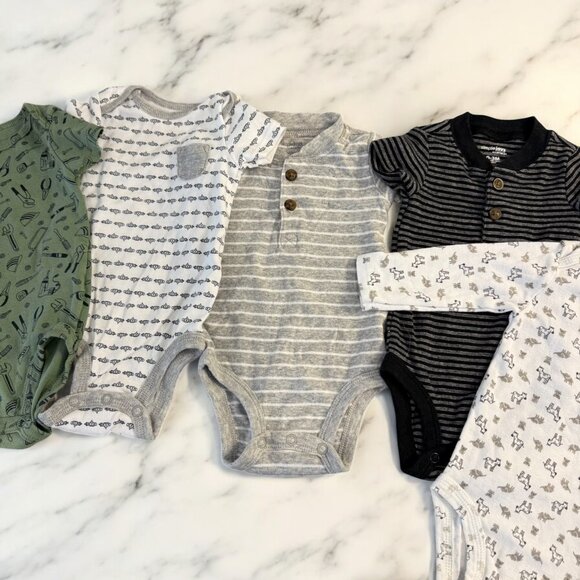 Baby Clothes Bundle Size 0-3 Months Footies Bodysuits Outfits Sets Tops Bottoms - Picture 6 of 16